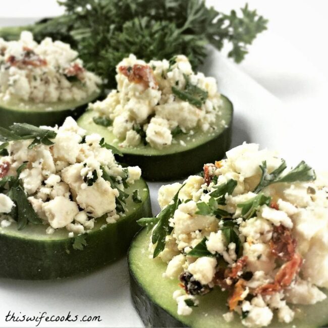 Cucumber Feta Bites