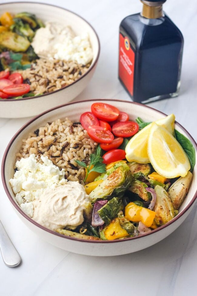 Roasted Veggie Bowl with Hummus