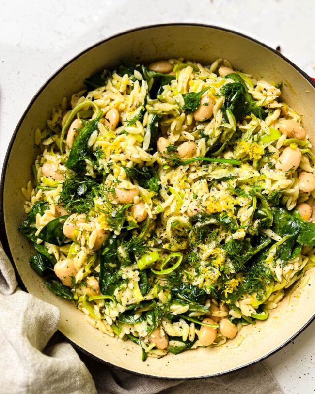 Leek and Gruyere Orzo