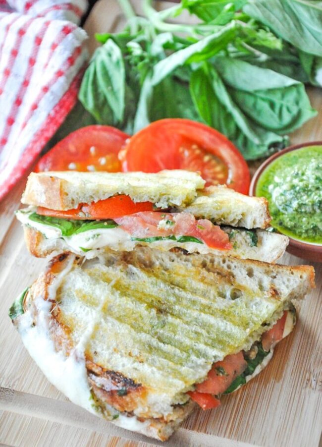 Mozzarella and Pesto Panini