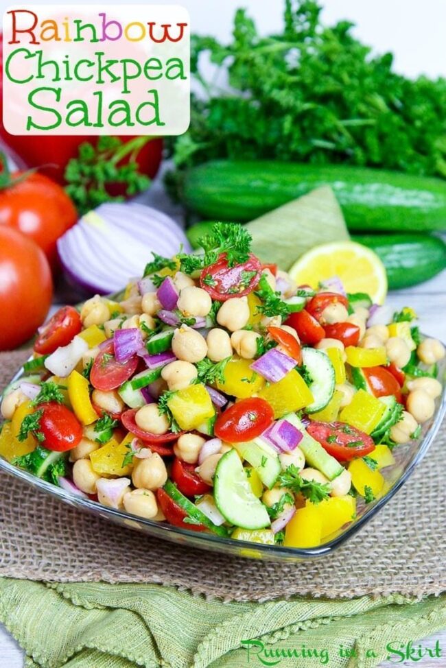 Rainbow Veggie and Chickpea Salad