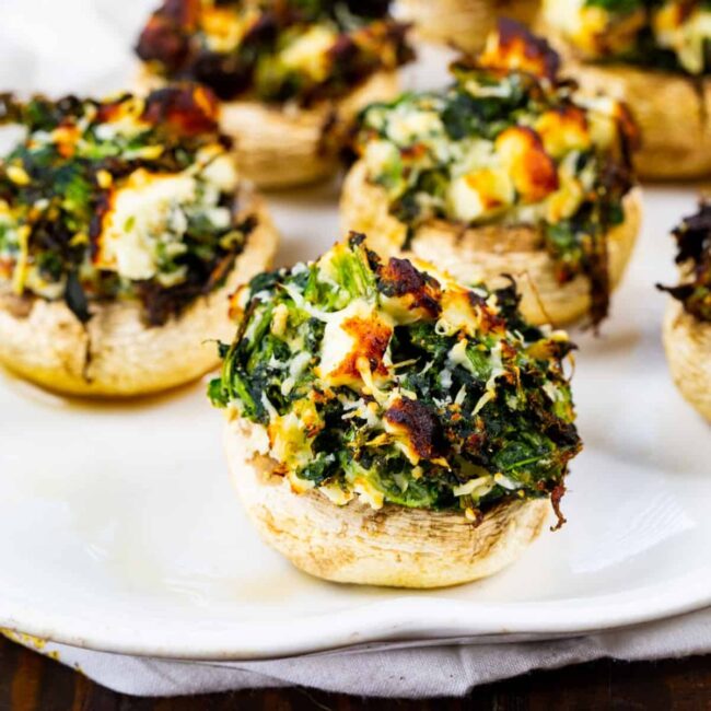 Spinach and Feta Stuffed Mushrooms