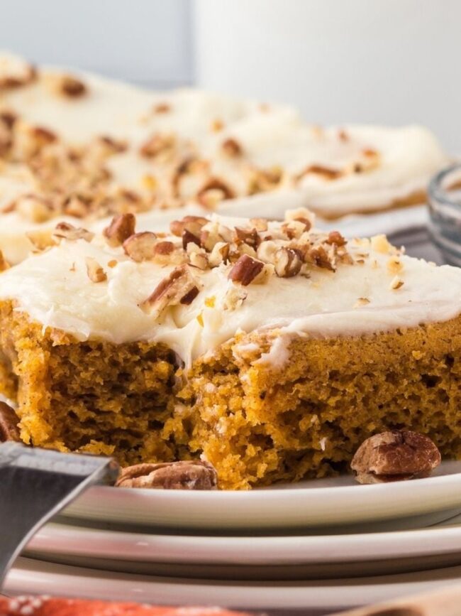 Walnut Pumpkin Sheet Cake
