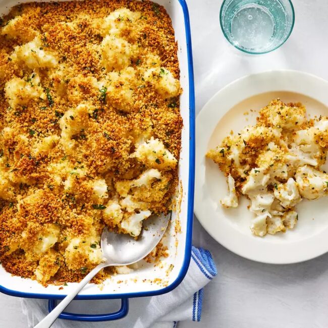 Cheesy Cauliflower Gratin
