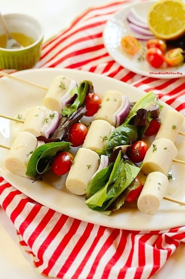 Grilled Hearts of Palm Skewers