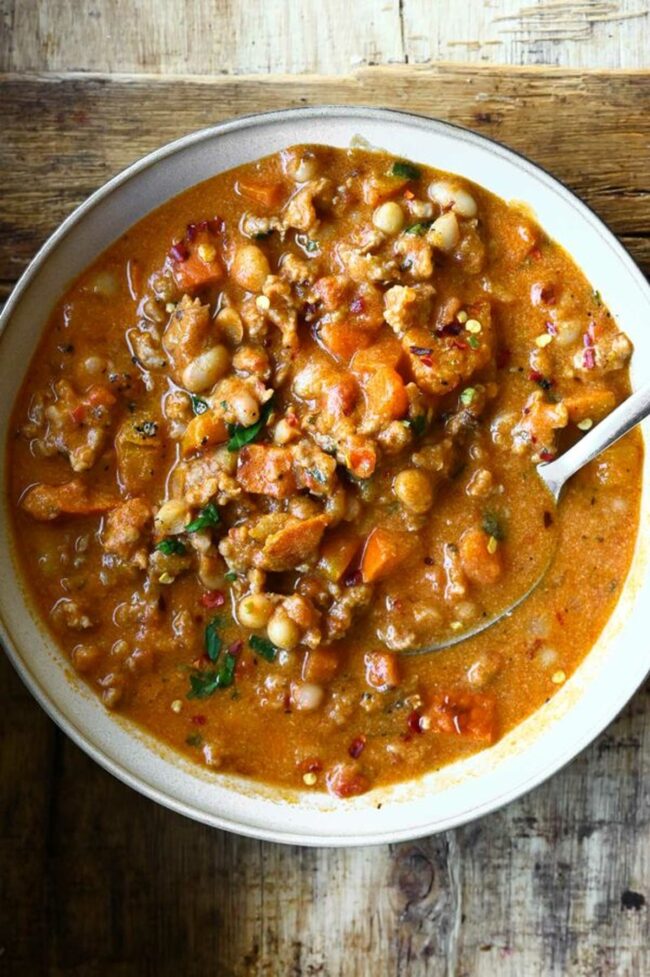 Pumpkin Spice Chicken Chili
