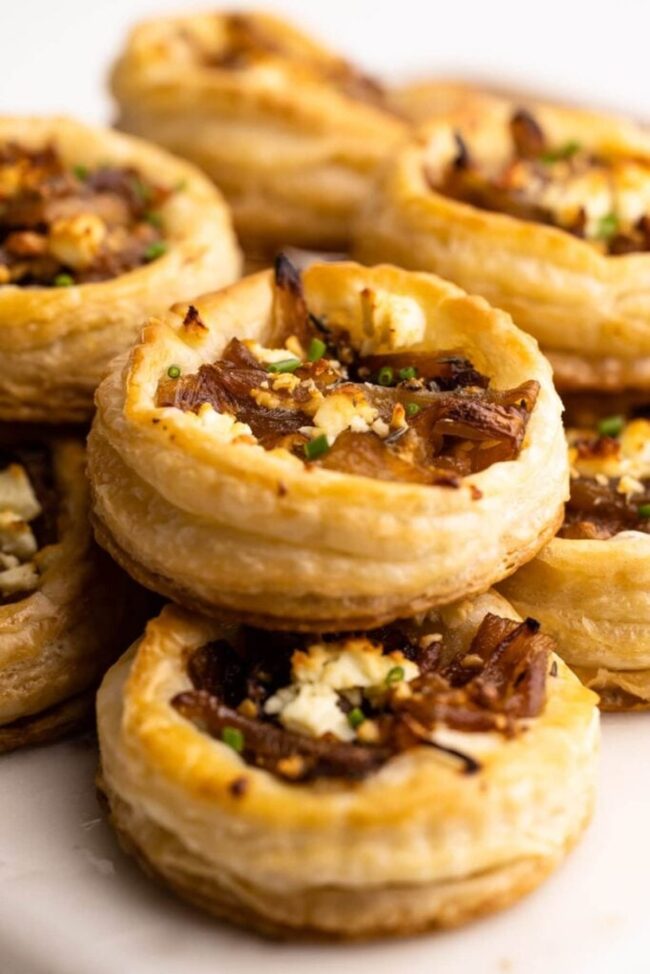 Caramelized onion tarts