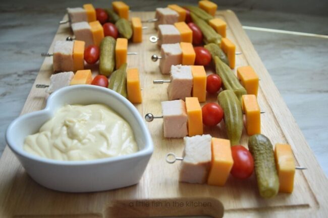 Turkey and Cheese Kabobs