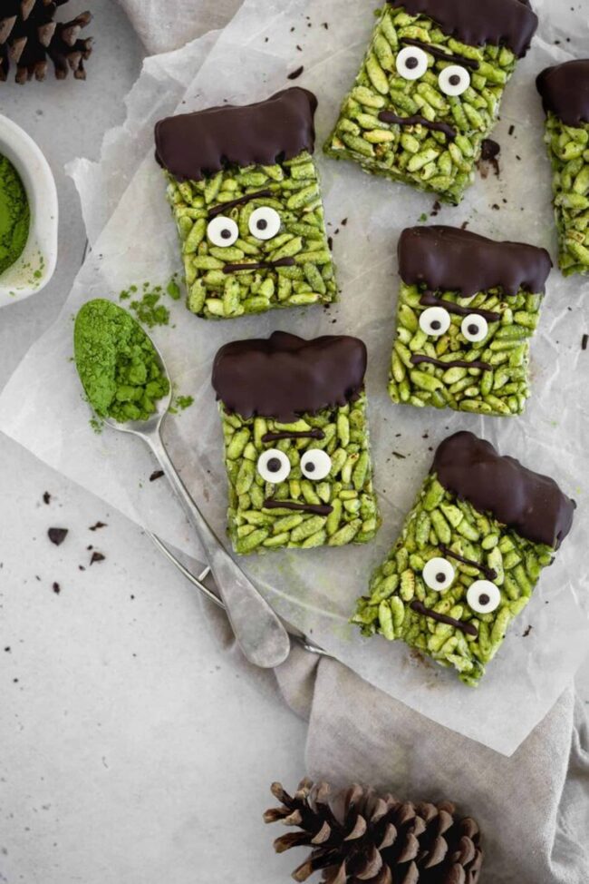 Frankenstein Matcha Cookies