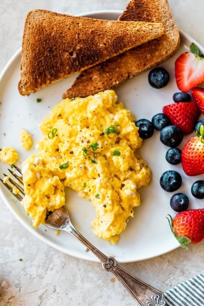 Cottage Cheese Scrambled Eggs