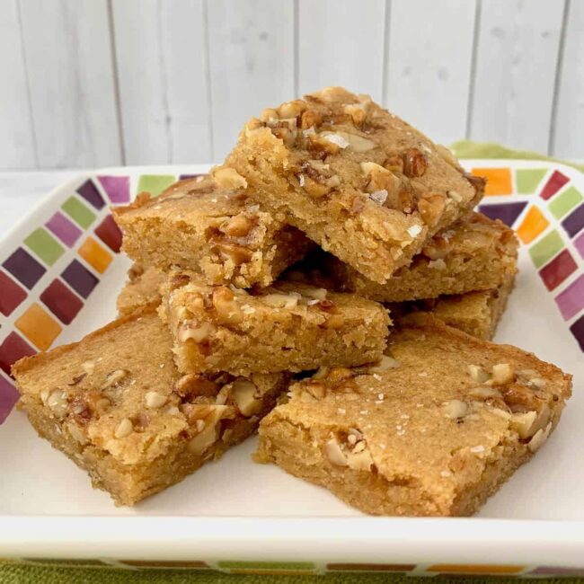 Maple Bourbon Blondies
