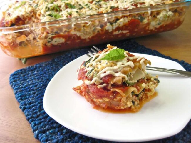 Tofu and Spinach Lasagna