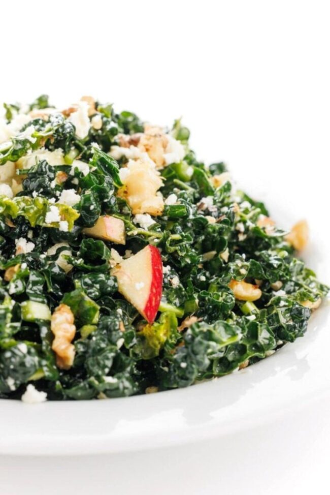 Kale Apple Salad with Walnuts