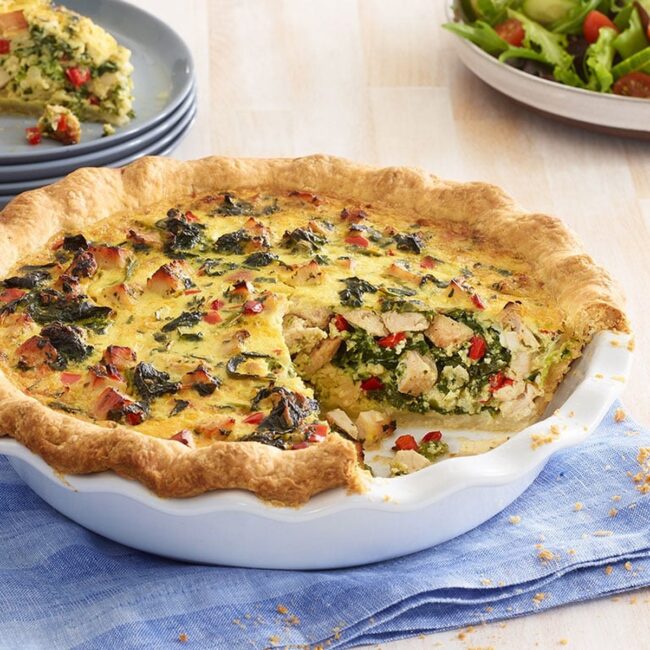 Turkey and Spinach Quiche