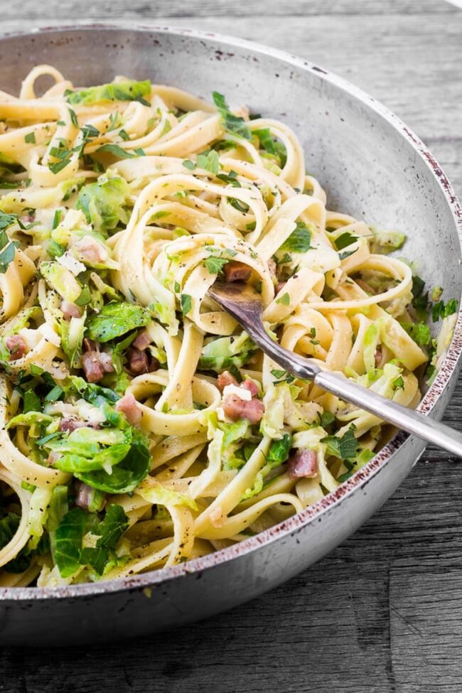 Brussels Sprouts Carbonara