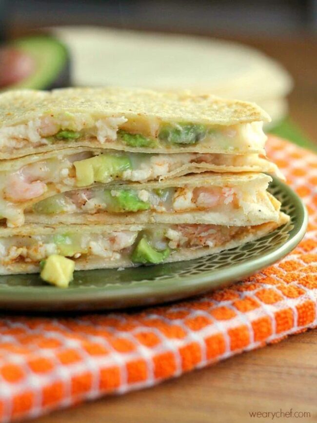 Shrimp and Avocado Quesadilla