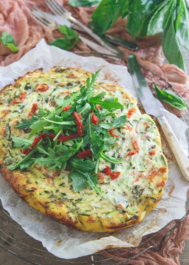 Zucchini and Cheddar Frittata
