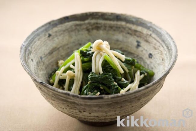 Sauteed Enoki and Spinach