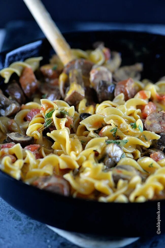 Italian Sausage and Baby Bella Mushroom Skillet