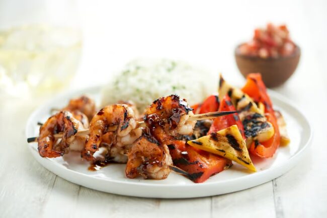 Balsamic Glazed Grilled Shrimp