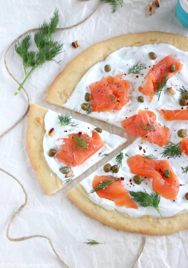 Salmon Pizza with Capers