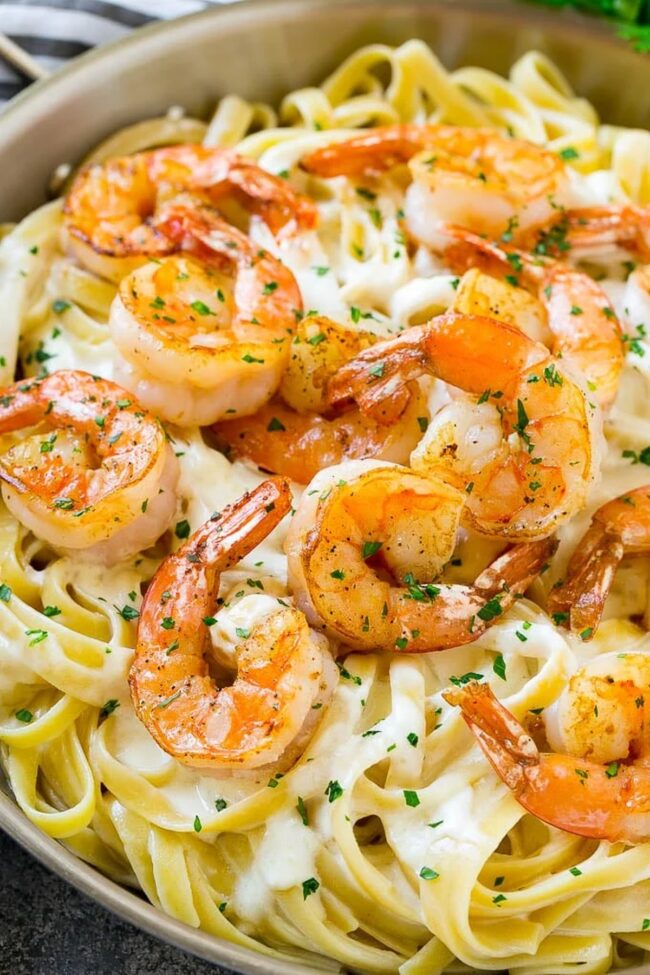 Grilled Shrimp Alfredo