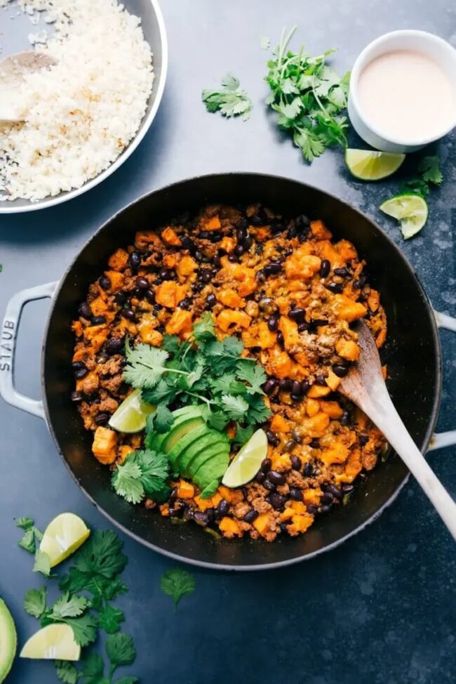 Turkey and Sweet Potato Skillet