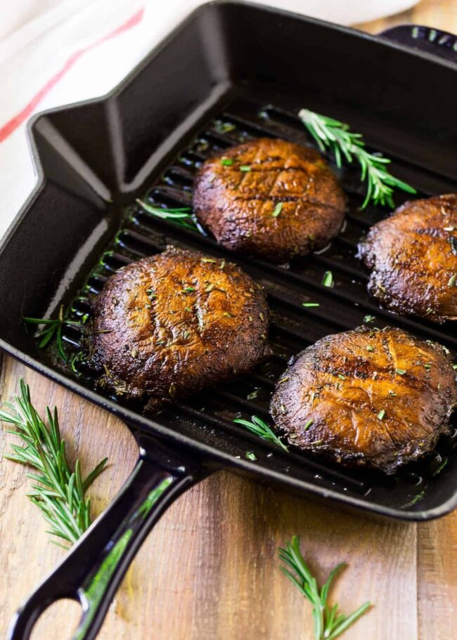 Grilled Portobello Mushrooms with Garlic