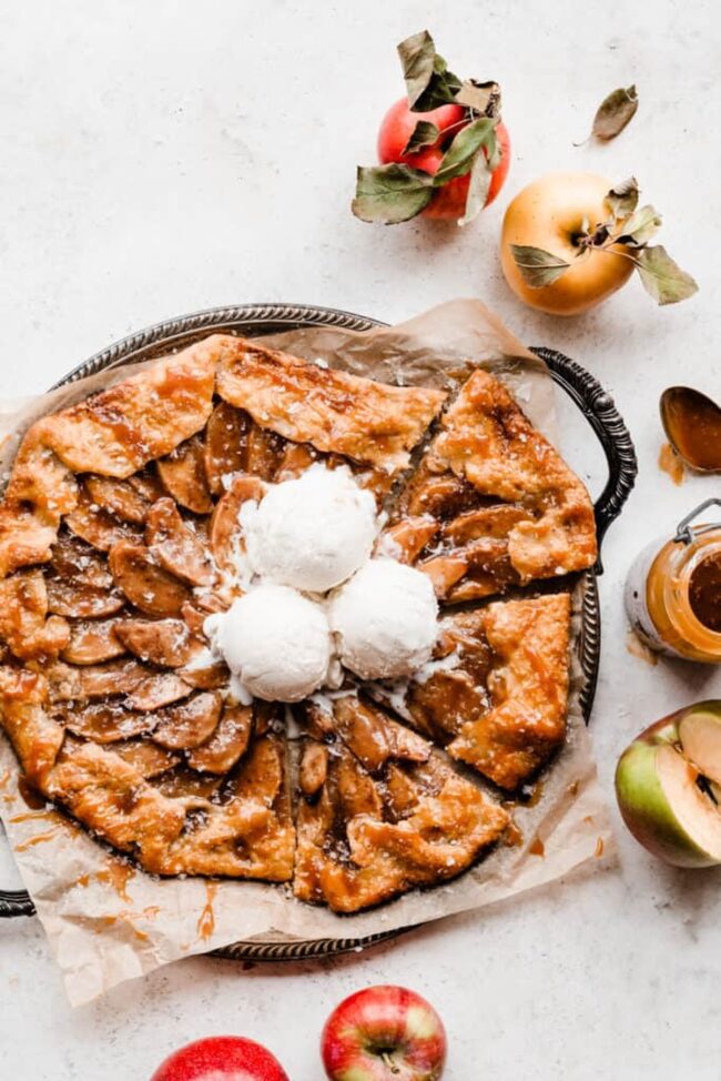 Salted Caramel Apple Galette