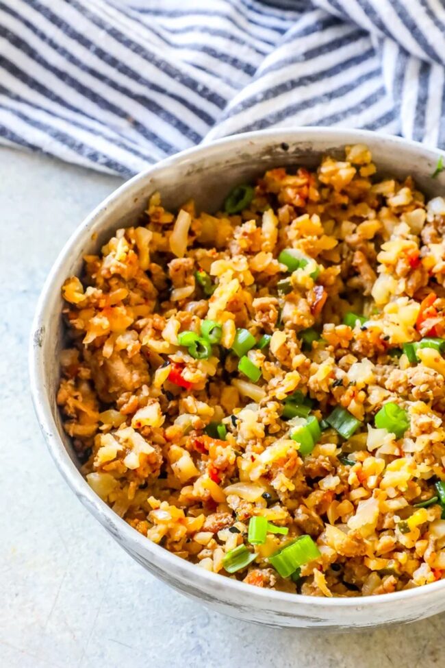 Turkey and Cauliflower Fried Rice