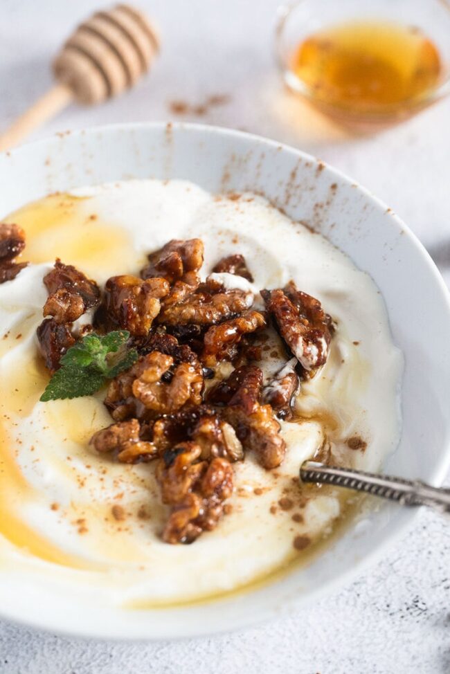 Cottage Cheese with Honey and Nuts
