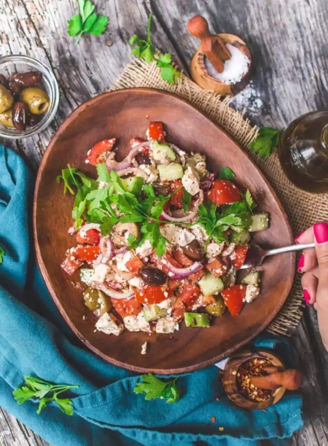 Greek Salad with Tofu