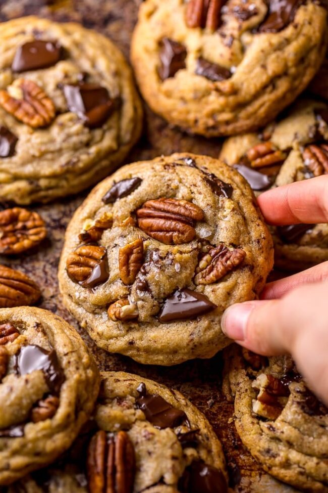 Maple Bourbon Pecan Cookies