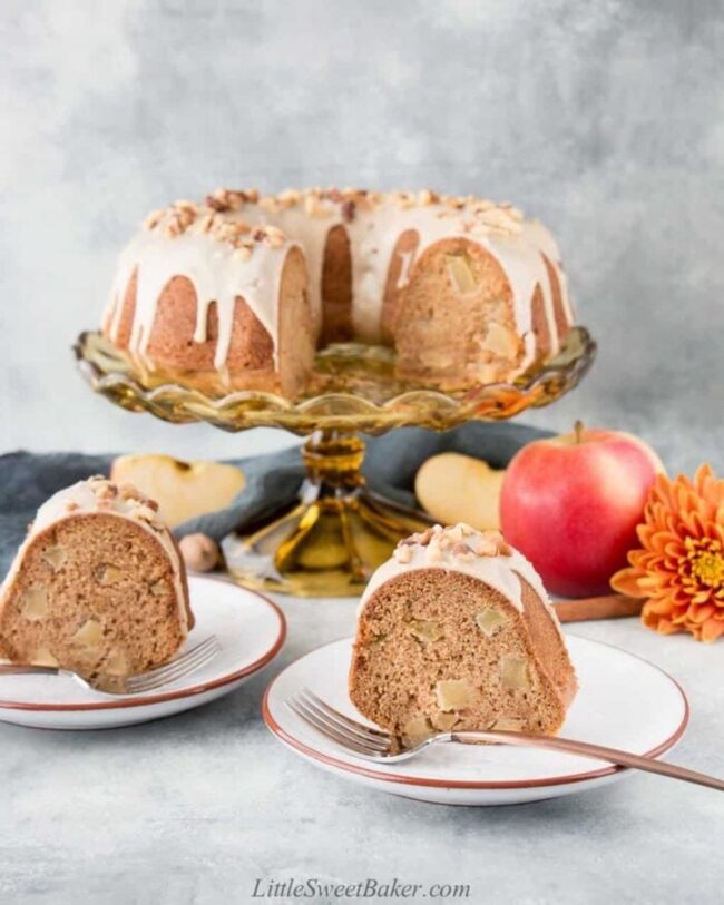 Maple Glazed Apple Bundt Cake