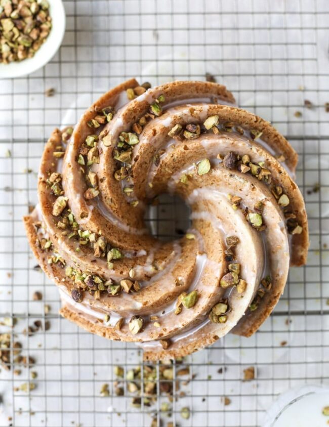 Zucchini Pistachio Bundt Cake