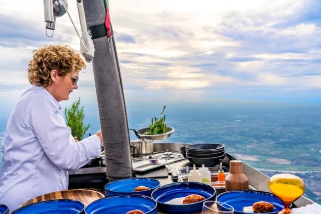 Dinner in a Hot Air Balloon