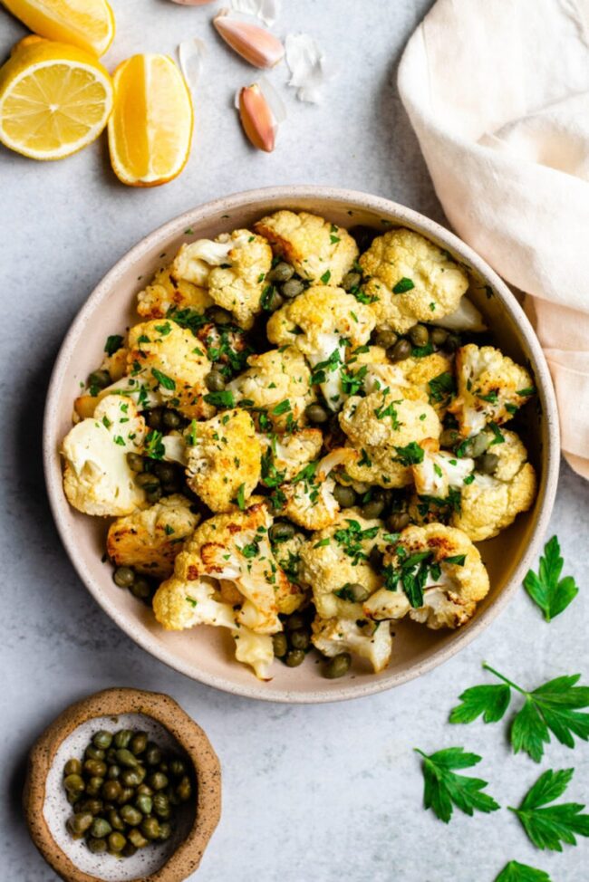 Roasted Cauliflower with Capers