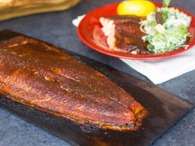 Cedar-Planked Smoked Trout
