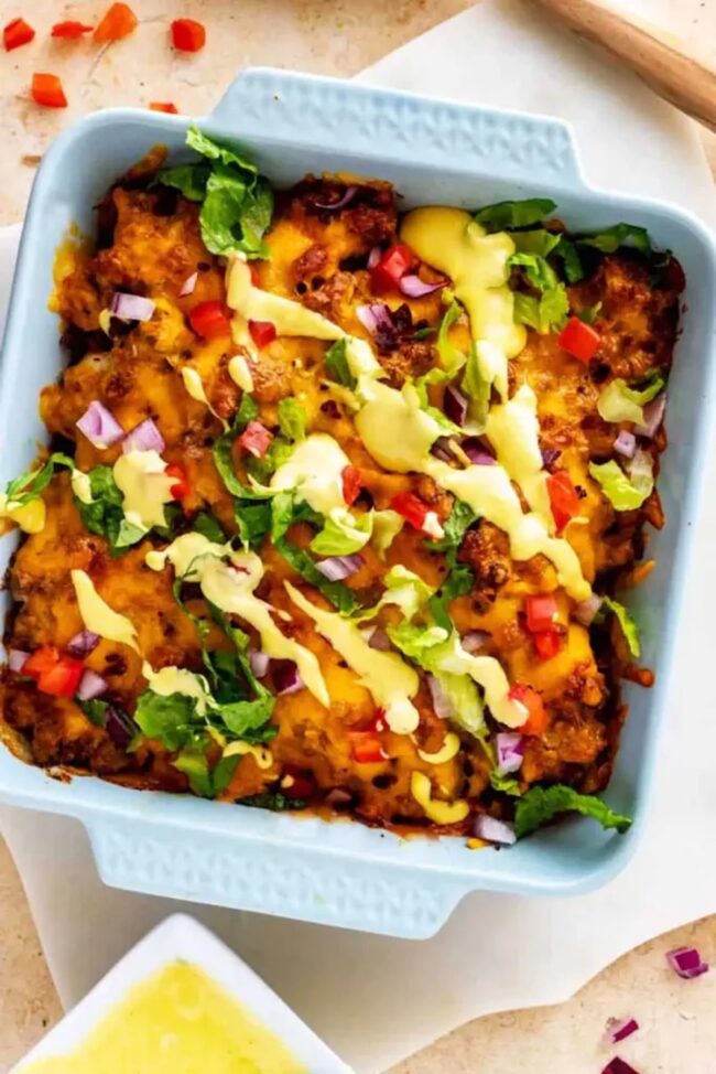 Keto Cheeseburger Casserole