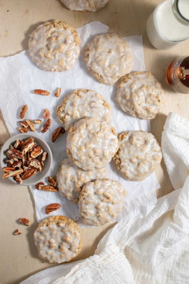 Glazed Maple Oatmeal Cookies