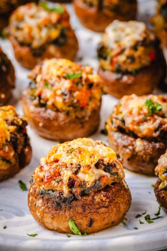 Stuffed Cremini Mushrooms with Cheese