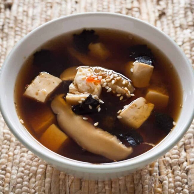 Shiitake Mushroom and Tofu Soup