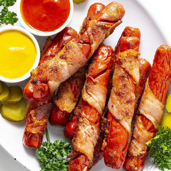 Bacon-Wrapped Hot Dogs