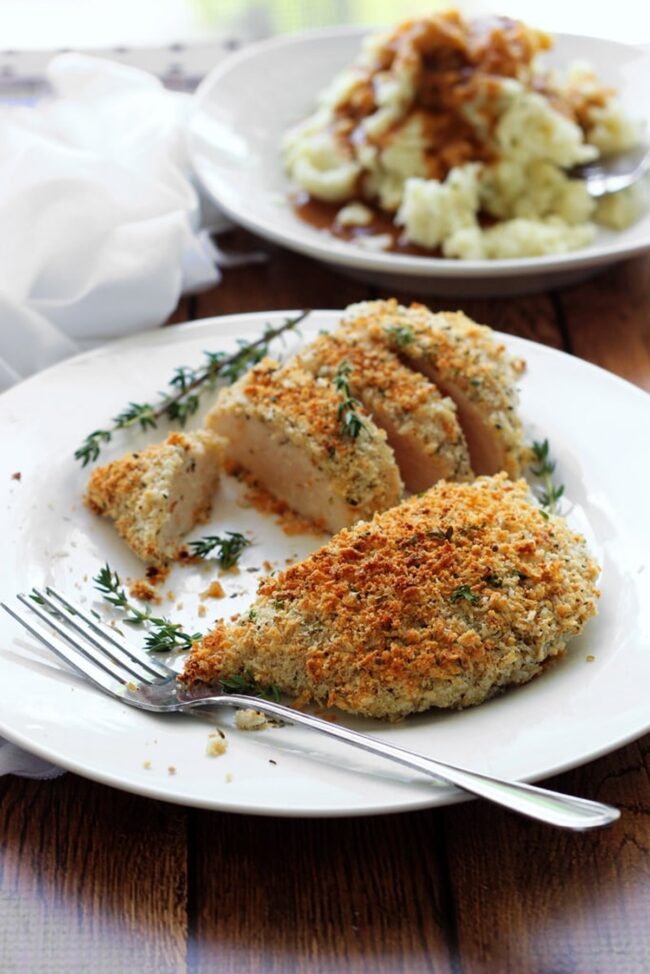 Parmesan Crusted Chicken with Sage