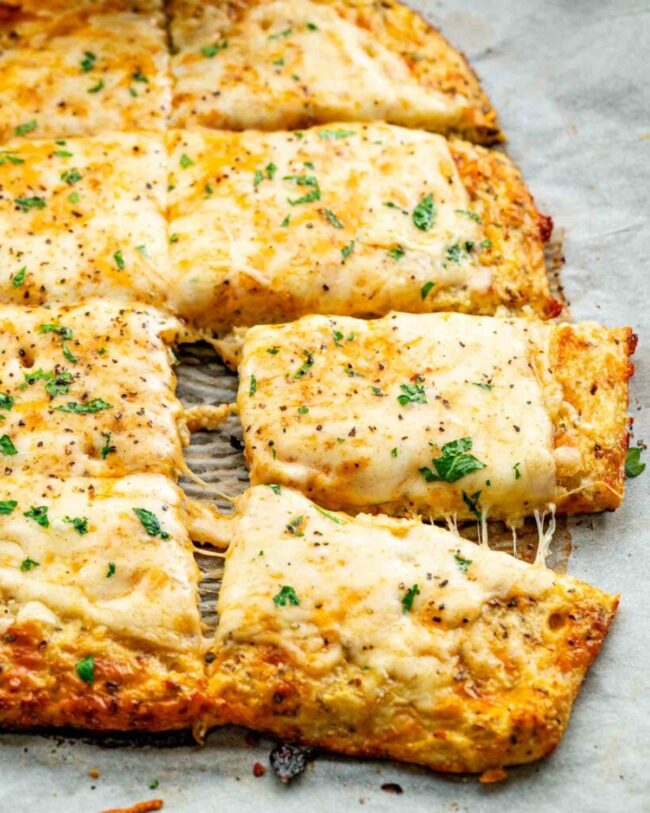 Cheesy Cauliflower Breadsticks