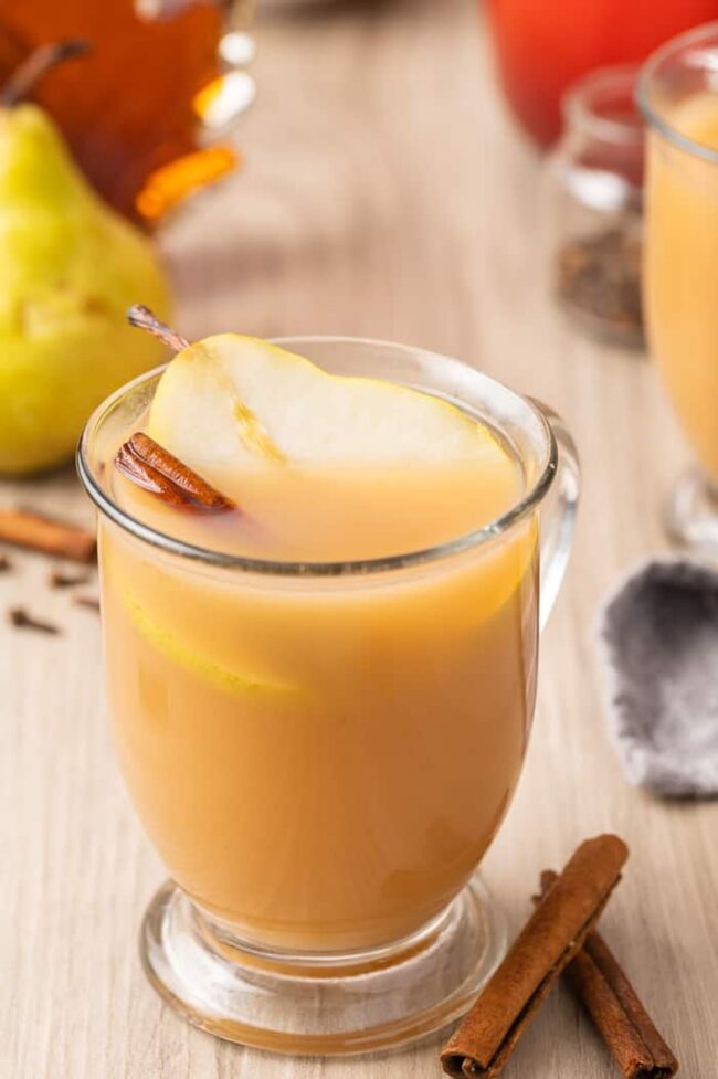 Pear and Apple Cider Fizz