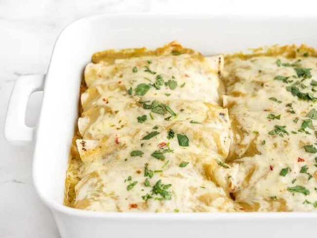 Green Chile Chicken Enchiladas