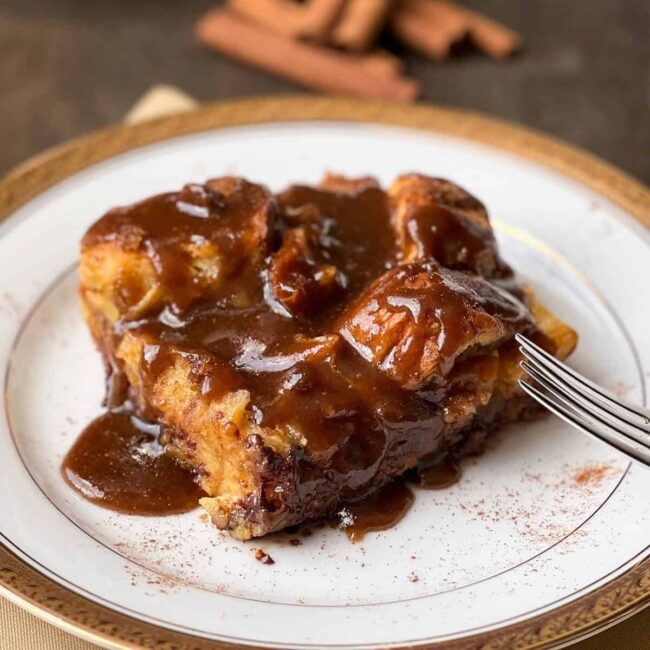 Bourbon Caramel Bread Pudding