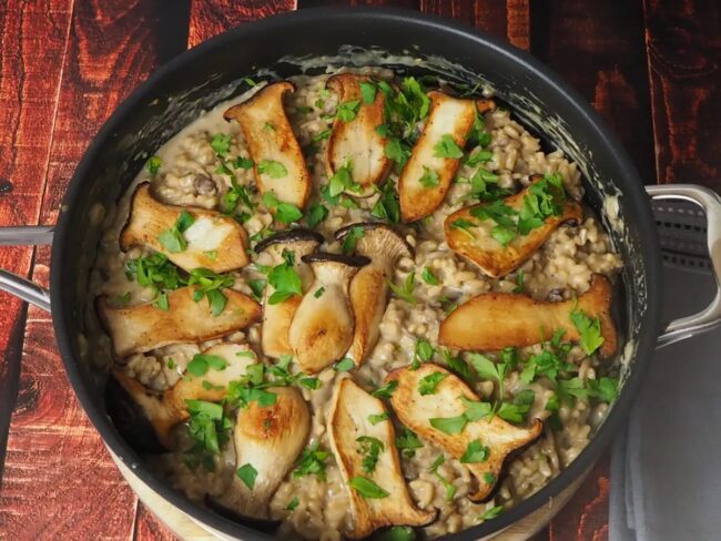 King Oyster Mushroom Risotto