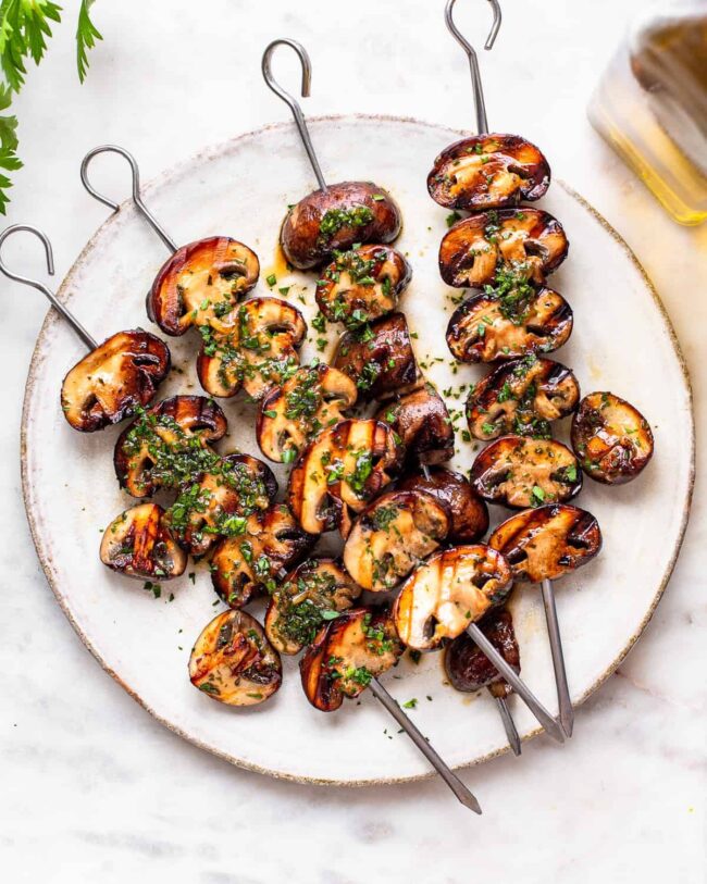Grilled Baby Bella Mushrooms